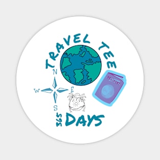 Travel Tee. Lovely gift for vacation traveling. Magnet